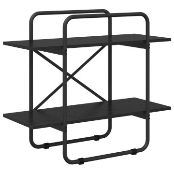 Vidaxl Knjižna polica 2 ravni 60 x 35 x 70 cm PB Črni hrast