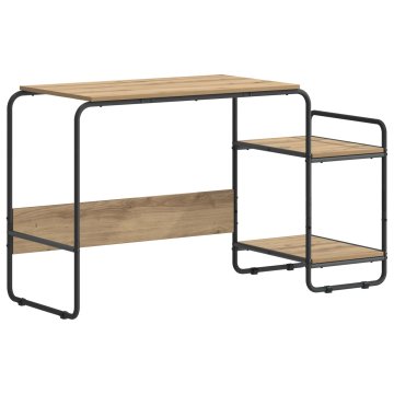 Vidaxl Miza s shrambo Artisan hrast 131.5 x 50 x 75.5 cm