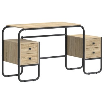 Vidaxl Miza s shrambo Sonoma hrast 145 x 50 x 75 cm