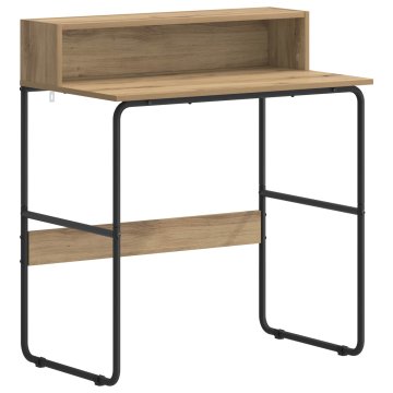 Vidaxl Miza s shrambo Artisan hrast 80 x 50 x 91 cm