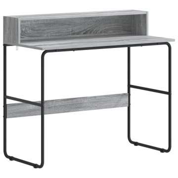 Vidaxl Miza s shrambo Siva Sonoma 100 x 50 x 91 cm