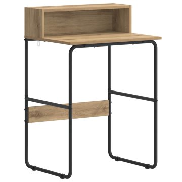 Vidaxl Miza s shrambo Artisan hrast 60 x 50 x 91 cm