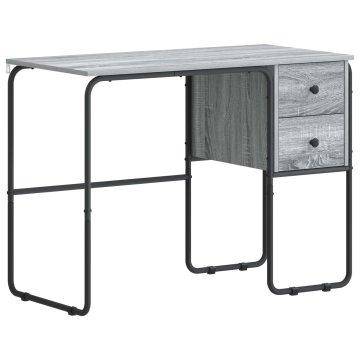 Vidaxl Miza s shrambo Siva Sonoma 100 x 50 x 75 cm