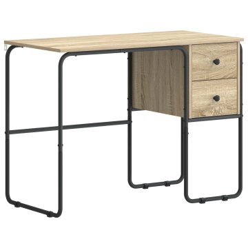 Vidaxl Miza s shrambo Sonoma hrast 100 x 50 x 75 cm