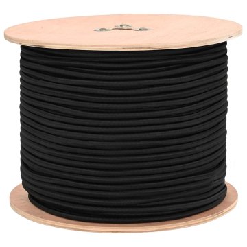 Vidaxl Bungee vrvi 80 mm Črna PP in guma