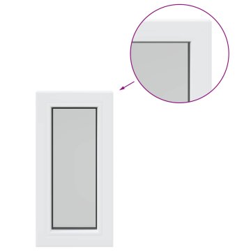 Vidaxl Barva notranjosti kletnega okna bela RISOR 30 x 55 cm