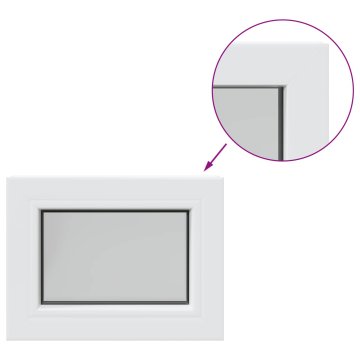 Vidaxl Barva notranjosti kletnega okna bela RISOR 40 x 30 cm