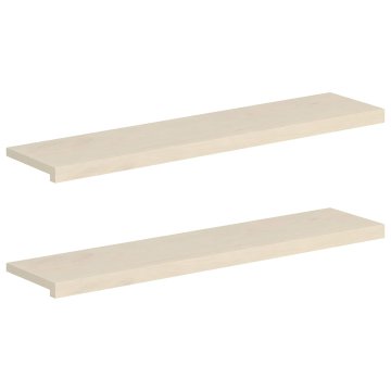 Vidaxl Stopnice 2 kos 110 x 25 x 2 cm Bela Masivno hrastovo les