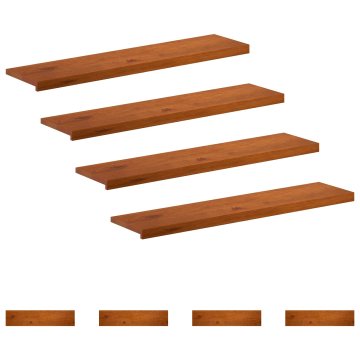 Vidaxl Stopnice 8 kos 110 x 25 x 2 cm Rjava Masivno hrastovo les