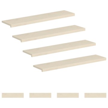 Vidaxl Stopnice 8 kos 110 x 25 x 2 cm Bela Masivno hrastovo les