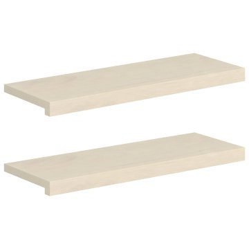 Vidaxl Stopnice 2 kos 80 x 30 x 2 cm Bela Masivno hrastovo les