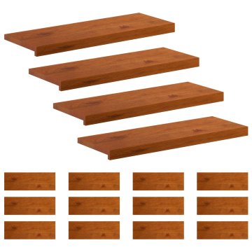 Vidaxl Stopnice 16 kos 70 x 25 x 2 cm Rjava Masivno hrastovo les