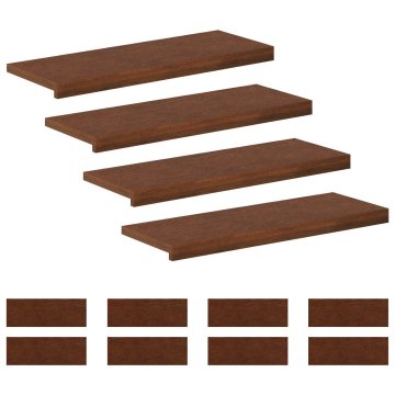 Vidaxl Stopnice 12 kos 70 x 25 x 2 cm Temno rjava Masivno hrastovo les
