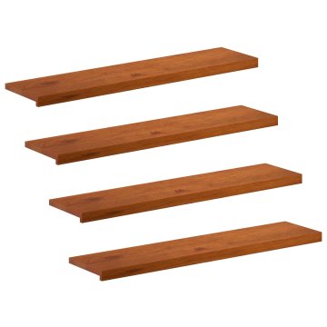 Vidaxl Stopnice 4 kos 110 x 30 x 2 cm Rjava Masivno hrastovo les