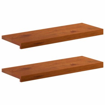 Vidaxl Stopnice 2 kos 80 x 30 x 2 cm Rjava Masivno hrastovo les
