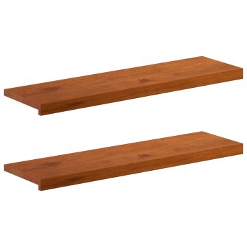 Vidaxl Stopnice 2 kos 100 x 30 x 2 cm Rjava Masivno hrastovo les