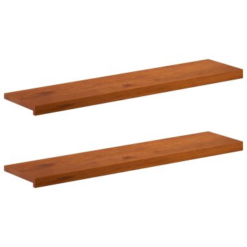 Vidaxl Stopnice 2 kos 110 x 30 x 2 cm Rjava Masivno hrastovo les