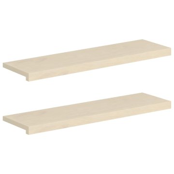 Vidaxl Stopnice 2 kos 90 x 30 x 2 cm Bela Masivno hrastovo les