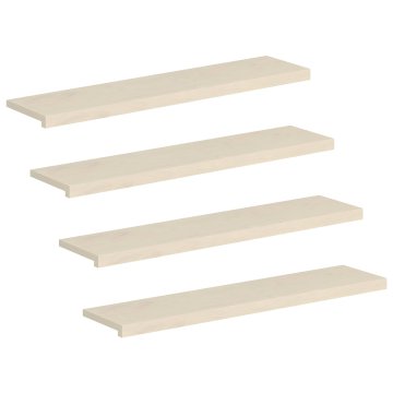 Vidaxl Stopnice 4 kos 110 x 30 x 2 cm Bela Masivno hrastovo les