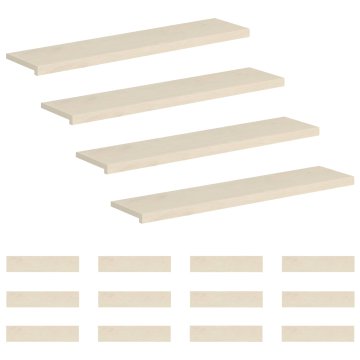 Vidaxl Stopnice 16 kos 110 x 30 x 2 cm Bela Masivno hrastovo les