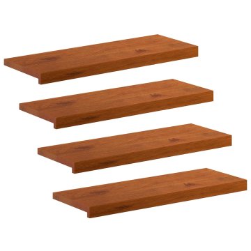 Vidaxl Stopnice 4 kos 70 x 25 x 2 cm Rjava Masivno hrastovo les