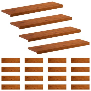 Vidaxl Stopnice 20 kos 100 x 30 x 2 cm Rjava Masivno hrastovo les