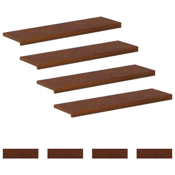 Vidaxl Stopnice 8 kos 90 x 25 x 2 cm Temno rjava Masivno hrastovo les