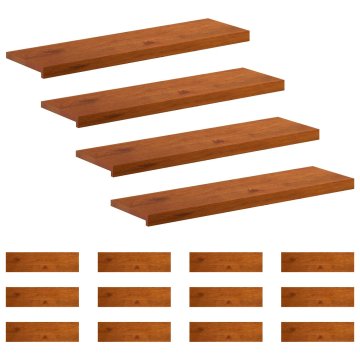 Vidaxl Stopnice 16 kos 90 x 25 x 2 cm Rjava Masivno hrastovo les