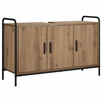 Vidaxl Kopalniška omarica Artisan hrast 95 x 34 x 61 cm Inženirski les