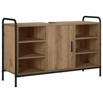 Vidaxl Kopalniška omarica Artisan hrast 95 x 34 x 61 cm Inženirski les