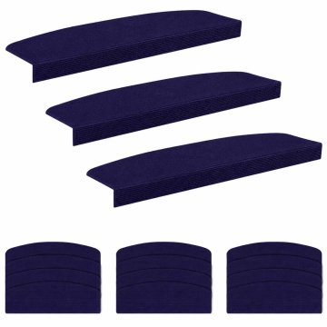 Vidaxl Podloge za stopnice 15 kos 65 x 21 x 4 cm Modra Poliester