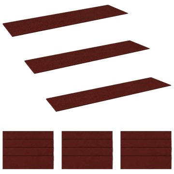 Vidaxl Podloge za stopnice 15 kos 76 x 20 cm Burgundija Poliester