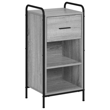 Vidaxl Strani šal Siva Sonoma 97 x 33 x 81 cm Inženirski les