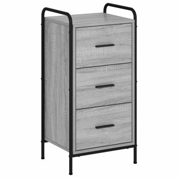 Vidaxl Strani šal Siva Sonoma 97 x 33 x 81 cm Inženirski les