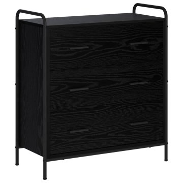 Vidaxl Strani šal Črni hrast 97 x 33 x 81 cm Inženirski les
