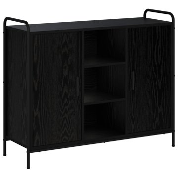 Vidaxl Strani šal Črni hrast 97 x 33 x 81 cm Inženirski les