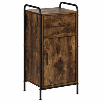 Vidaxl Strani šal Dimljen hrast 97 x 33 x 81 cm Inženirski les