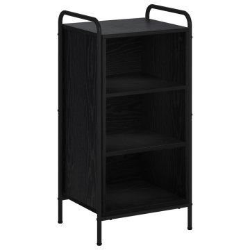 Vidaxl Strani šal Črni hrast 97 x 33 x 81 cm Inženirski les