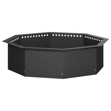 Vidaxl Obroč za Ognjišče Črna 100 x 100 x 25 cm Jeklo