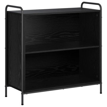 Vidaxl Knjigovni omar 80 x 33 x 80 cm Inženirski les Črni hrast