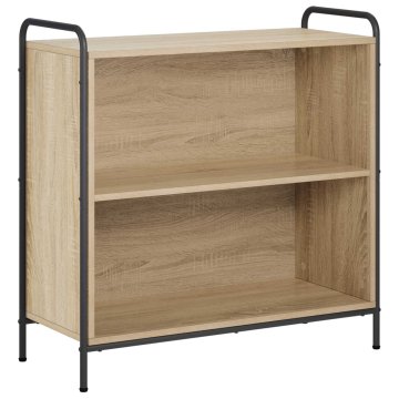 Vidaxl Knjigovni omar 80 x 33 x 80 cm Inženirski les Sonoma hrast