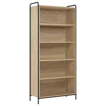 Vidaxl Knjigovni omar 55,5 x 33 x 174 cm Inženirski les Sonoma hrast
