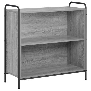 Vidaxl Knjigovni omar 80 x 33 x 80 cm Inženirski les Siva Sonoma