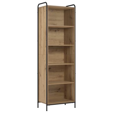Vidaxl Knjigovni omar 55,5 x 33 x 174 cm Inženirski les Artisan hrast