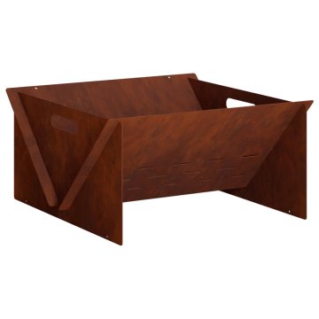 Vidaxl Ogenj Rjav 40 x 40 x 20 cm Vremensko odporno jeklo