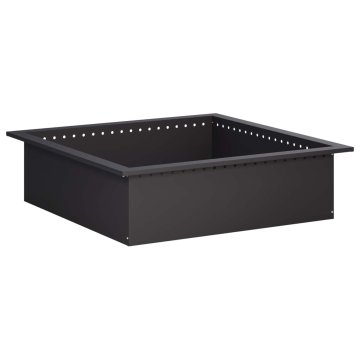 Vidaxl Obroč za Ognjišče Črna 90 x 90 x 25 cm Jeklo