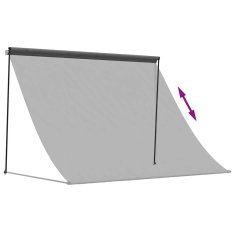 Vidaxl Zložljiva tenda antracit 200x150 cm tkanina in jeklo