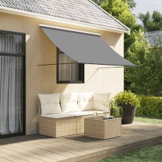 Vidaxl Zložljiva tenda antracit 200x150 cm tkanina in jeklo