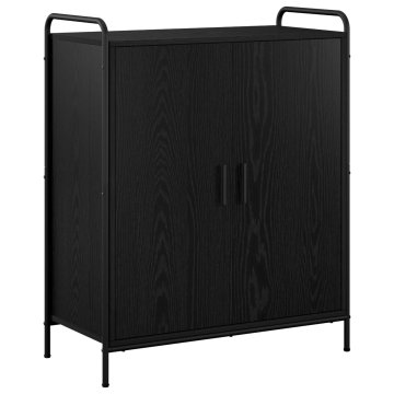 Vidaxl Omara za čevlje 76 x 36,5 x 93 cm Inženirski les Črni hrast