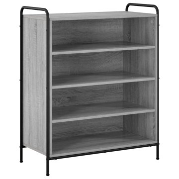 Vidaxl Omara za čevlje 76 x 36,5 x 93 cm Inženirski les Siva Sonoma
